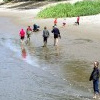 Weitläufiger Strand von Harriersand. 